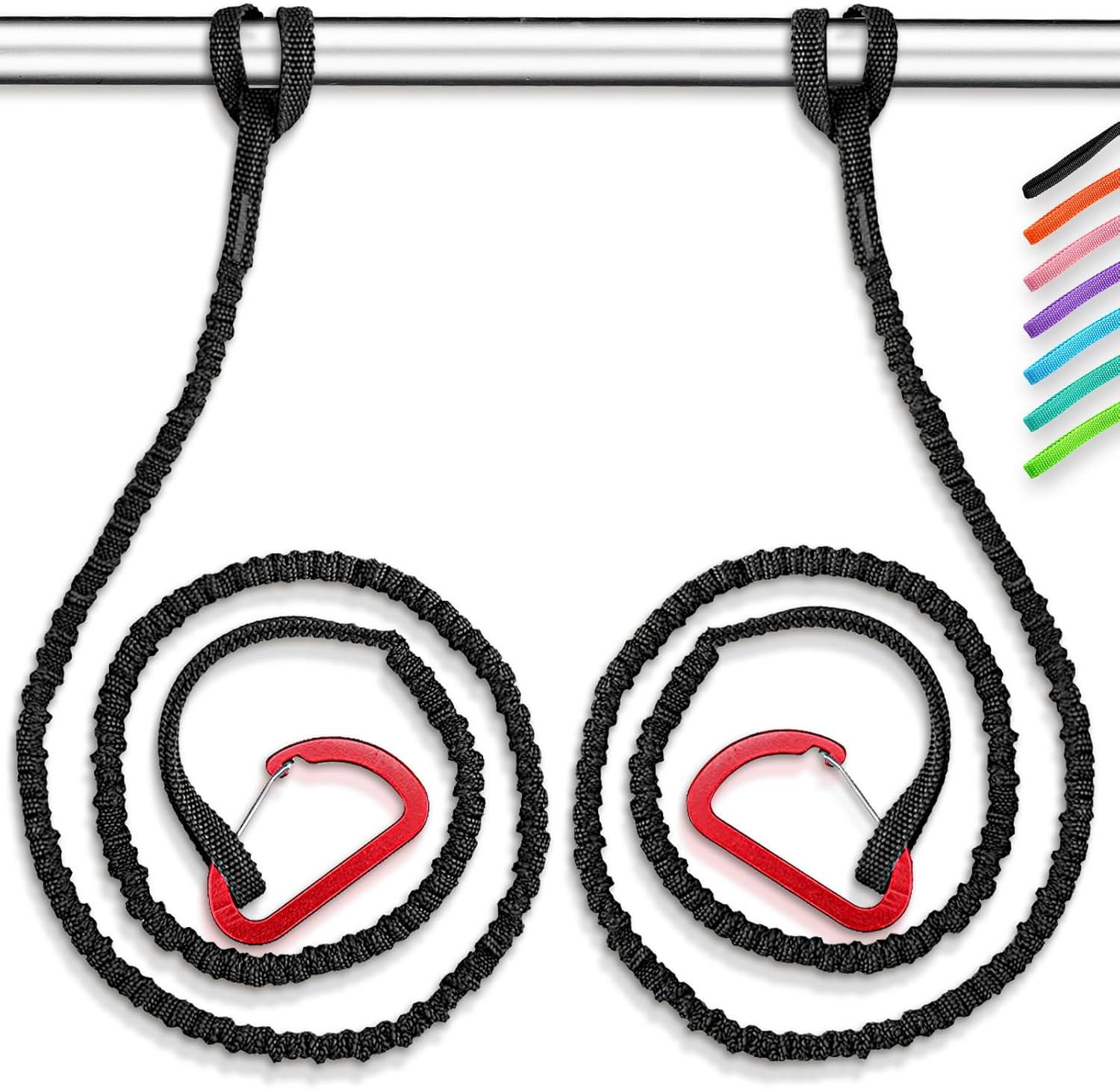 imageOCEANBROAD Kayak Paddle Leash Stretchable Strap Lanyard Rope for SUP Kayaking Boating Canoeing Fishing Pole Rod 47 FeetBlack