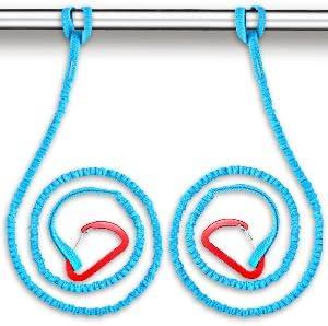 imageOCEANBROAD Kayak Paddle Leash Stretchable Strap Lanyard Rope for SUP Kayaking Boating Canoeing Fishing Pole Rod 47 FeetBlue