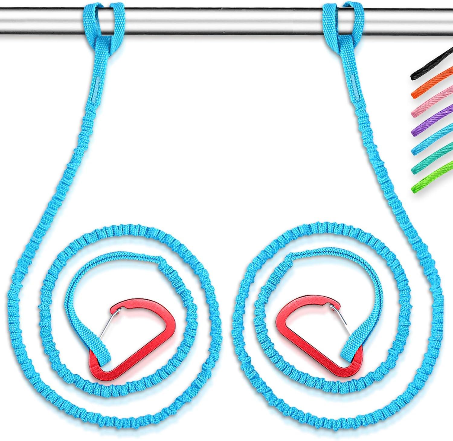 imageOCEANBROAD Kayak Paddle Leash Stretchable Strap Lanyard Rope for SUP Kayaking Boating Canoeing Fishing Pole Rod 47 FeetBlue