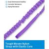 OCEANBROAD Kayak Paddle Leash Stretchable Strap Lanyard Rope for SUP Kayaking Boating Canoeing Fishing Pole Rod 4-7 Feet(Purple)