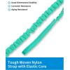 OCEANBROAD Kayak Paddle Leash Stretchable Strap Lanyard Rope for SUP Kayaking Boating Canoeing Fishing Pole Rod 4-7 Feet(Teal)