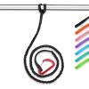 OCEANBROAD Kayak Paddle Leash Stretchable Strap Lanyard Rope for SUP Kayaking Boating Canoeing Fishing Pole Rod 4-7 Feet(Black)