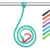OCEANBROAD Kayak Paddle Leash Stretchable Strap Lanyard Rope for SUP Kayaking Boating Canoeing Fishing Pole Rod 4-7 Feet(Teal)