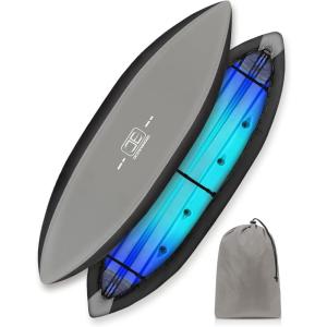 OCEANBROAD Kayak Cover, Water-Resistant UV-Resistant Kayak Canoe Fishing Boat Dust Covers for Outdoor Storage, Suitable for 10.8-12ft Length, Up to 38in Width, 300D Black(420D Gray-Black)