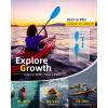 OCEANBROAD Adjustable Carbon Fiber Kayak Paddle 86in/220cm to 94in/240cm Kayaking Oar for Adults with Paddle Leash 1 Paddle(Blue)