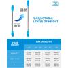 OCEANBROAD Adjustable Carbon Fishing Kayak Paddle – 94in/240cm-98in/250cm-102in/260cm Carbon Fiber Shaft with Paddle Leash(Blue)