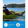 OCEANBROAD Adjustable Carbon Fishing Kayak Paddle – 94in/240cm-98in/250cm-102in/260cm Carbon Fiber Shaft with Paddle Leash(Green)