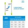 OCEANBROAD Adjustable Carbon Fishing Kayak Paddle – 94in/240cm-98in/250cm-102in/260cm Carbon Fiber Shaft with Paddle Leash(Green)