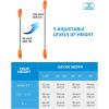 OCEANBROAD Adjustable Carbon Fishing Kayak Paddle – 94in/240cm-98in/250cm-102in/260cm Carbon Fiber Shaft with Paddle Leash(Orange)