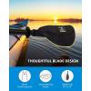 OCEANBROAD Adjustable Kayak Paddle 86in/220cm to 94in/240cm Kayaking Boating Canoeing Oar with Paddle Leash 1 Paddle(Black)