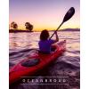 OCEANBROAD Adjustable Kayak Paddle 86in/220cm to 94in/240cm Kayaking Boating Canoeing Oar with Paddle Leash 1 Paddle(Black)