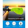 OCEANBROAD Adjustable Kayak Paddle 86in/220cm to 94in/240cm Kayaking Boating Canoeing Oar with Paddle Leash 1 Paddle(Green)
