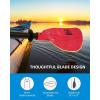OCEANBROAD Adjustable Kayak Paddle 86in/220cm to 94in/240cm Kayaking Boating Canoeing Oar with Paddle Leash 1 Paddle(Red)