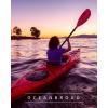OCEANBROAD Adjustable Kayak Paddle 86in/220cm to 94in/240cm Kayaking Boating Canoeing Oar with Paddle Leash 1 Paddle(Red)
