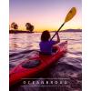 OCEANBROAD Adjustable Kayak Paddle 86in/220cm to 94in/240cm Kayaking Boating Canoeing Oar with Paddle Leash 1 Paddle(Yellow)