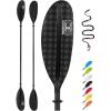 OCEANBROAD Adjustable Carbon Fiber Kayak Paddle 86in/220cm to 94in/240cm Kayaking Oar for Adults with Paddle Leash 1 Paddle(12K Carbon Print)