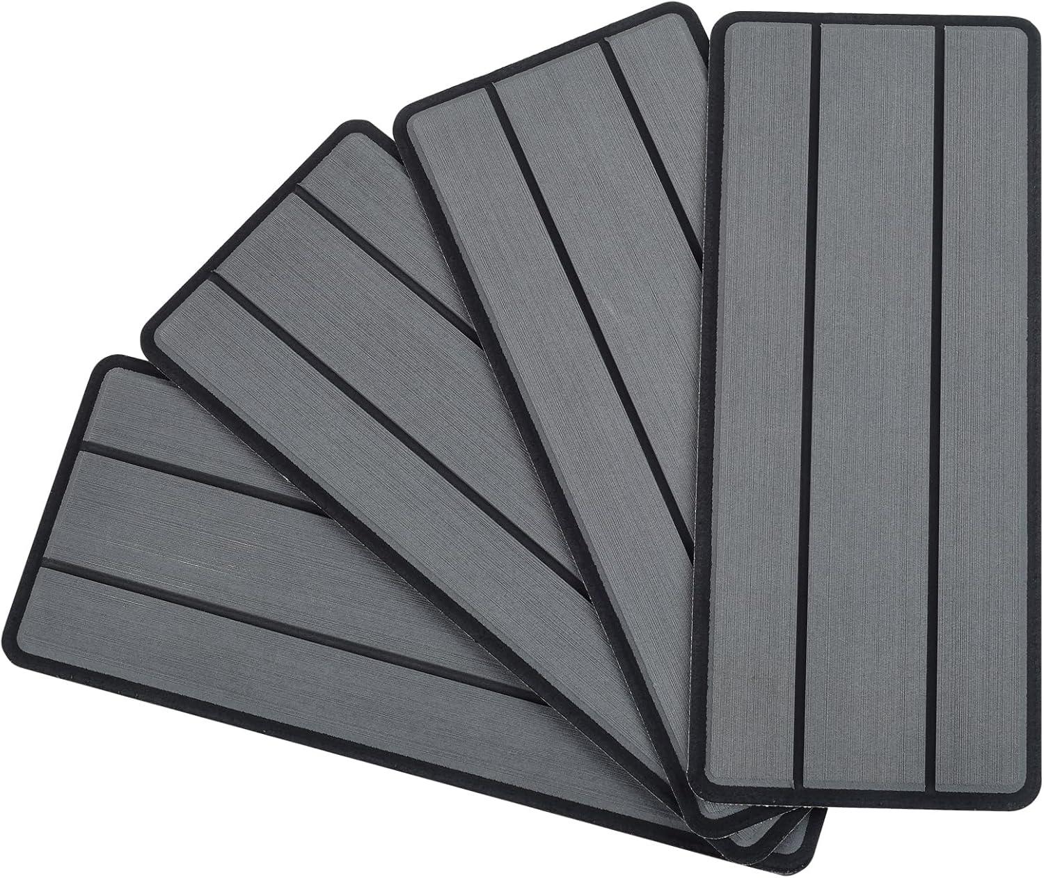 imageOCEANBROAD EVA Foam RV Step Cover 16L x 65W 4 Pack with Self Adhesive for Ladders Trailers Truck Campers Stair Treads Camouflage BlueDark Gray