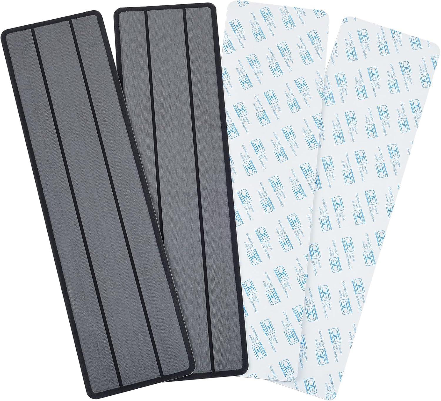 imageOCEANBROAD EVA Foam RV Step Cover 16L x 65W 4 Pack with Self Adhesive for Ladders Trailers Truck Campers Stair Treads Camouflage BlueDark Gray