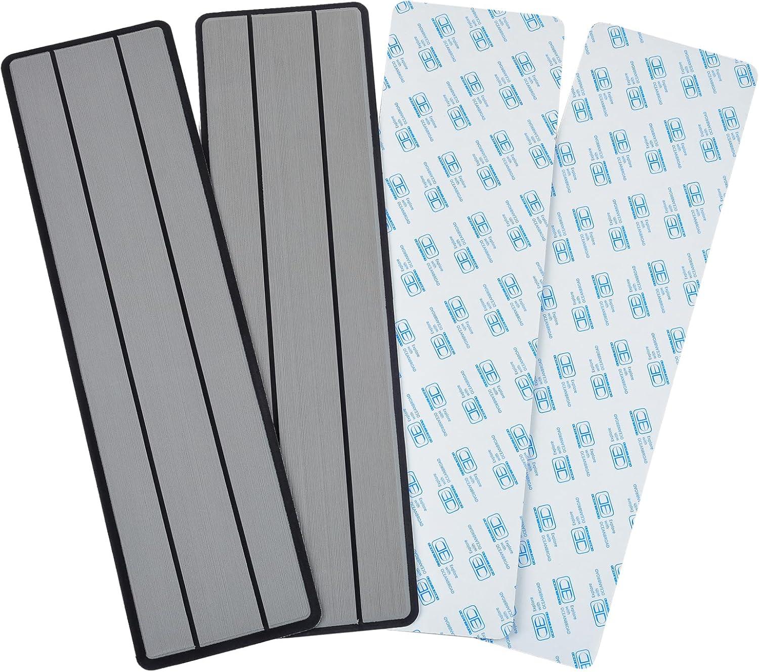 imageOCEANBROAD EVA Foam RV Step Cover 16L x 65W 4 Pack with Self Adhesive for Ladders Trailers Truck Campers Stair Treads Camouflage BlueGray