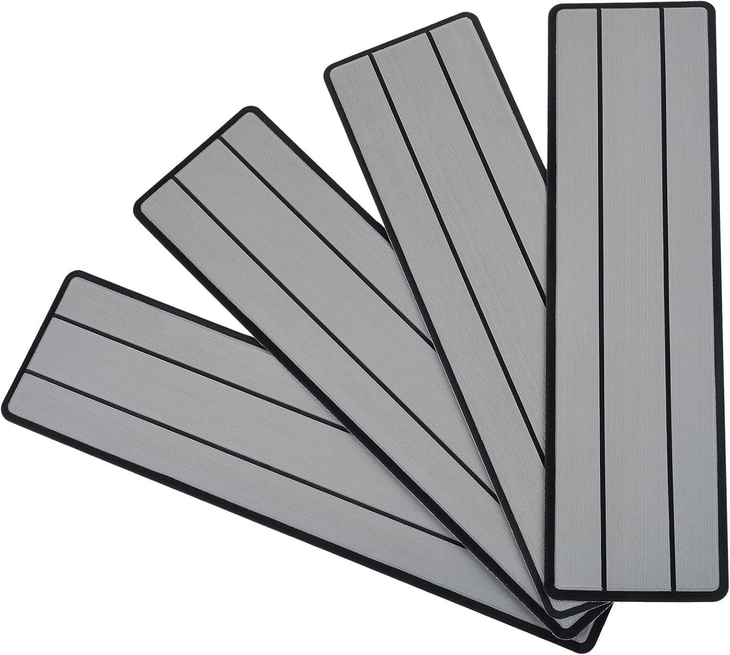 imageOCEANBROAD EVA Foam RV Step Cover 16L x 65W 4 Pack with Self Adhesive for Ladders Trailers Truck Campers Stair Treads Camouflage BlueGray