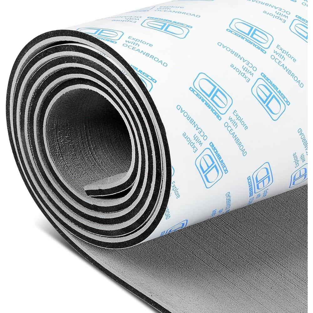 imageOCEANBROAD Brushed Boat Flooring 96x162353847 SelfAdhesive EVA Foam Sheet NonSlip Traction Pad for Boats Surfboard SUP Paddle Board Kayak Yacht Camel BrownDark GrayGrayCamoGray