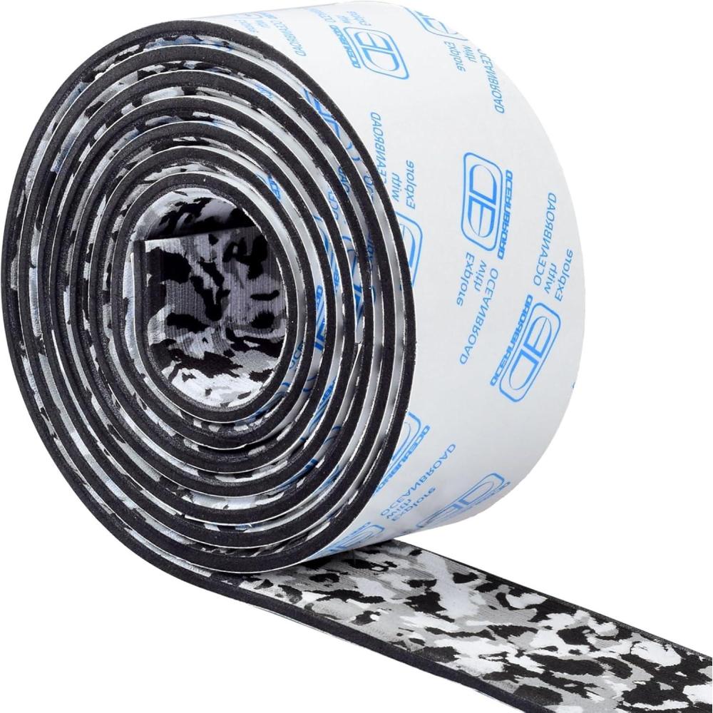 imageOCEANBROAD Camo Boat Flooring SelfAdhesive Backing Camouflage Decking 96x45636288168 48x168 EVA Foam SelfAdhesive NonSlip Marine Sheet for Boats Helm Pad RV FloorCamo BlackBorders