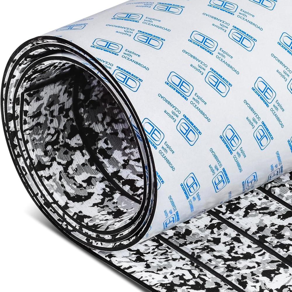 imageOCEANBROAD Camo Boat Flooring SelfAdhesive Backing Camouflage Decking 96x45636288168 48x168 EVA Foam SelfAdhesive NonSlip Marine Sheet for Boats Helm Pad RV FloorCamo Black