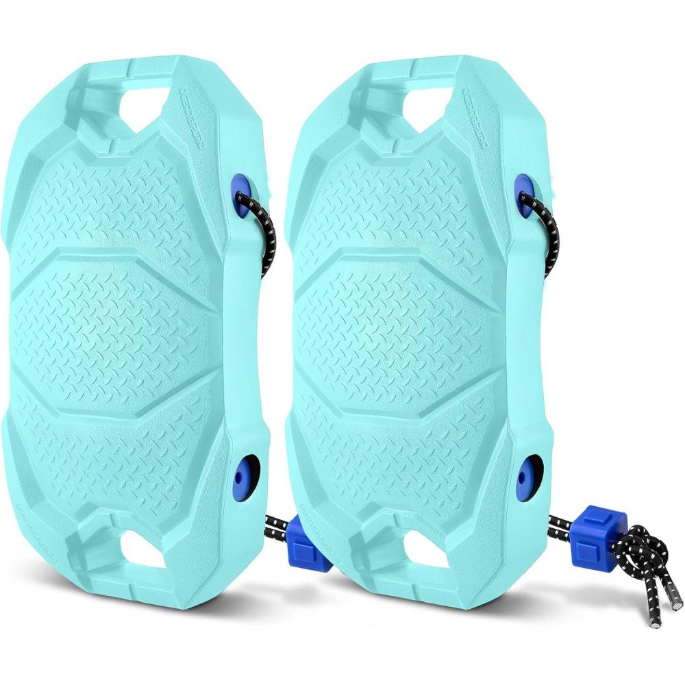 imageOCEANBROAD EVA Boat Fenders 17 x 8 Boat Bumpers for Docking with QuickLock Rope amp Strap Fit for Pontoon Jon Ski and Fishing Boats MarineGrade Foam for Hull ProtectionBlue