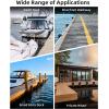OCEANBROAD Boat Bumpers for Docking, Boat Dock Bumpers for Edge & Side, Marine Fender Guard with Stainless Steel Hardware, UV-Resistant PVC, Vertical Dock Protection for Straight Edge Installation(Black)