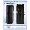 OCEANBROAD Boat Bumpers for Docking, Boat Dock Bumpers for Edge & Side, Marine Fender Guard with Stainless Steel Hardware, UV-Resistant PVC, Vertical Dock Protection for Straight Edge Installation(Black)