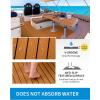 OCEANBROAD Boat Flooring with 3M 99786+ High Strength Adhesive Backing EVA Foam Self-Adhesive 96”x45.6” Faux Teak Marine Decking Sheet for Jon Boats Yacht RV Floor(Brown with Black Lines)