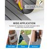 OCEANBROAD Boat Flooring with 3M 99786+ High Strength Adhesive Backing EVA Foam Self-Adhesive 96”x45.6” Faux Teak Marine Decking Sheet for Jon Boats Yacht RV Floor(Gray with Black Lines)