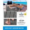 OCEANBROAD Boat Flooring with 3M 99786+ High Strength Adhesive Backing EVA Foam Self-Adhesive 96”x45.6” Faux Teak Marine Decking Sheet for Jon Boats Yacht RV Floor(Dark Gray with Black Lines)