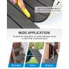 OCEANBROAD Boat Flooring with 3M 99786+ High Strength Adhesive Backing EVA Foam Self-Adhesive 96”x45.6” Faux Teak Marine Decking Sheet for Jon Boats Yacht RV Floor(Dark Gray with Black Lines)