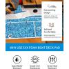 OCEANBROAD Brushed Boat Flooring 96”x16”/23.5”/38”/47” Self-Adhesive EVA Foam Sheet Non-Slip Traction Pad for Boats Surfboard SUP Paddle Board Kayak Yacht, Camel Brown/Dark Gray/Gray/Camo(Camo Blue)