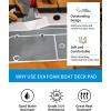OCEANBROAD Brushed Boat Flooring 96”x16”/23.5”/38”/47” Self-Adhesive EVA Foam Sheet Non-Slip Traction Pad for Boats Surfboard SUP Paddle Board Kayak Yacht, Camel Brown/Dark Gray/Gray/Camo(Gray)
