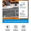 OCEANBROAD Brushed Boat Flooring 96”x16”/23.5”/38”/47” Self-Adhesive EVA Foam Sheet Non-Slip Traction Pad for Boats Surfboard SUP Paddle Board Kayak Yacht, Camel Brown/Dark Gray/Gray/Camo(Dark Gray)
