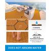 OCEANBROAD CNC Cut Hexagon Boat Flooring 96”x15”/45” Self-Adhesive EVA Foam Sheet Non-Slip Traction Pad Marine Grip Mat for Boats Surfboard SUP Paddle Board Yacht(Brown with Black Lines)