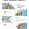 OCEANBROAD Camo Boat Flooring Self-Adhesive Backing Camouflage Decking 96”x45.6”/36”/28.8”/16.8”, 48”x16.8” EVA Foam Self-Adhesive Non-Slip Marine Sheet for Boats Helm Pad RV Floor(Camo Brown(Borders))