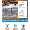 OCEANBROAD Camo Boat Flooring Self-Adhesive Backing Camouflage Decking 96”x45.6”/36”/28.8”/16.8”, 48”x16.8” EVA Foam Self-Adhesive Non-Slip Marine Sheet for Boats Helm Pad RV Floor(Camo Black)