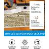OCEANBROAD Camo Boat Flooring Self-Adhesive Backing Camouflage Decking 96”x45.6”/36”/28.8”/16.8”, 48”x16.8” EVA Foam Self-Adhesive Non-Slip Marine Sheet for Boats Helm Pad RV Floor(Camo Brown)
