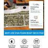 OCEANBROAD Camo Boat Flooring Self-Adhesive Backing Camouflage Decking 96”x45.6”/36”/28.8”/16.8”, 48”x16.8” EVA Foam Self-Adhesive Non-Slip Marine Sheet for Boats Helm Pad RV Floor(Camo Green(Borders))