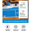 OCEANBROAD Camouflage Boat Flooring 96”x16”/23.5”/38”/47” Strip Cut Grooves Self-Adhesive EVA Foam Sheet Non-Slip Traction Pad for Boats Decking Surfboard SUP Paddleboard Kayak(Blue)