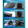 OCEANBROAD EVA Boat Fenders, 17″ x 8″ Boat Bumpers for Docking, with Quick-Lock Rope & Strap, Fit for Pontoon, Jon, Ski and Fishing Boats, Marine-Grade Foam for Hull Protection(Gray)