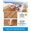 OCEANBROAD EVA Foam Boat Flooring with 3M Adhesive Backing Marine Self-Adhesive Decking 96”x45.6”/36”/28.8”/16.8”, 48”x16.8” Faux Teak Sheet for Jon Boats Swim Platform Helm Pad RV Floor(Camel Brown with Black Seam Lines)