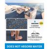 OCEANBROAD EVA Foam Boat Flooring with 3M Adhesive Backing Marine Self-Adhesive Decking 96”x45.6”/36”/28.8”/16.8”, 48”x16.8” Faux Teak Sheet for Jon Boats Swim Platform Helm Pad RV Floor(Dark Gray with Blue Seam Lines)
