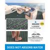 OCEANBROAD EVA Foam Boat Flooring with 3M Adhesive Backing Marine Self-Adhesive Decking 96”x45.6”/36”/28.8”/16.8”, 48”x16.8” Faux Teak Sheet for Jon Boats Swim Platform Helm Pad RV Floor(Dark Gray with Green Seam Lines)