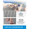 OCEANBROAD EVA Foam Boat Flooring with 3M Adhesive Backing Marine Self-Adhesive Decking 96”x45.6”/36”/28.8”/16.8”, 48”x16.8” Faux Teak Sheet for Jon Boats Swim Platform Helm Pad RV Floor(Gray with White Seam Lines)