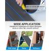 OCEANBROAD EVA Foam Boat Flooring with 3M Adhesive Backing Marine Self-Adhesive Decking 96”x45.6”/36”/28.8”/16.8”, 48”x16.8” Faux Teak Sheet for Jon Boats Swim Platform Helm Pad RV Floor(Dark Gray with Blue Seam Lines)