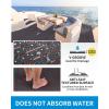 OCEANBROAD EVA Foam Boat Flooring with 3M Adhesive Backing Marine Self-Adhesive Decking 96”x45.6”/36”/28.8”/16.8”, 48”x16.8” Faux Teak Sheet for Jon Boats Swim Platform Helm Pad RV Floor(Dark Gray with Red Seam Lines)